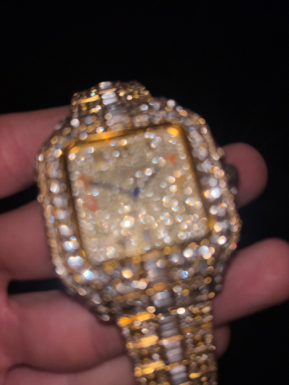 Gold and Rainbow Arab Bussdown Watch